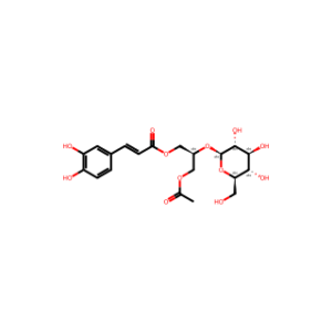 (S)-3-Acetoxy-2-(((2R,3R,4S,5S,6R)-3,4,5-trihydroxy-6-(hydroxymethyl)tetrahydro-2H-pyran-2-yl)oxy)propyl (E)-3-(3,4-dihydroxyphenyl)acrylate