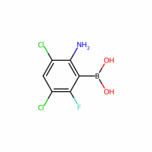 (2-amino-3,5-dichloro-6-fluoro-phenyl)boronic acid