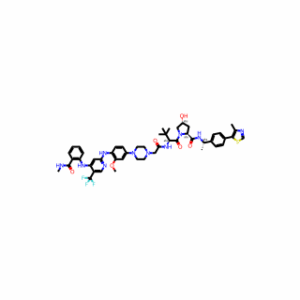 (2S,4R)-4-Hydroxy-1-((S)-2-(2-(4-(3-methoxy-4-((4-((2-(methylcarbamoyl)phenyl)amino)-5-(trifluoromethyl)pyridin-2-yl)amino)phenyl)piperazin-1-yl)acetamido)-3,3-dimethylbutanoyl)-N-((S)-1-(4-(4-methylthiazol-5-yl)phenyl)ethyl)pyrrolidine-2-carboxamide