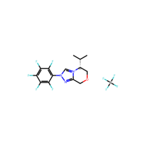 (R)-5-isopropyl-2-(perfluorophenyl)-2,5,6,8-tetrahydro-[1,2,4]triazolo[3,4-c][1,4]oxazin-4-ium tetrafluoroborate