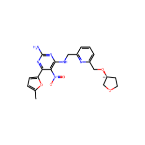 (S)-6-(5-Methylfuran-2-yl)-5-nitro-N4-((6-(((tetrahydrofuran-3-yl)oxy)methyl)pyridin-2-yl)methyl)pyrimidine-2,4-diamine