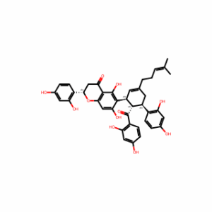 (2S)-6-[(1S,5R,6S)-6-(2,4-Dihydroxybenzoyl)-5-(2,4-dihydroxyphenyl)-3-(4-methyl-3-penten-1-yl)-2-cyclohexen-1-yl]-2-(2,4-dihydroxyphenyl)-2,3-dihydro-5,7-dihydroxy-4H-1-benzopyran-4-one