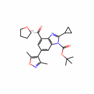 tert-Butyl 2-cyclopropyl-6-(3,5-dimethylisoxazol-4-yl)-4-(tetrahydrofuran-2-carbonyl)-1H-benzo[d]imidazole-1-carboxylate