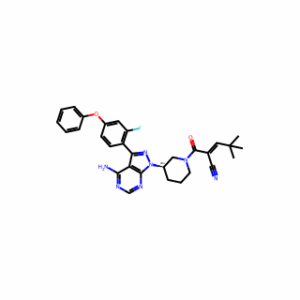 (R,E)-2-(3-(4-Amino-3-(2-fluoro-4-phenoxyphenyl)-1H-pyrazolo[3,4-d]pyrimidin-1-yl)piperidine-1-carbonyl)-4,4-dimethylpent-2-enenitrile