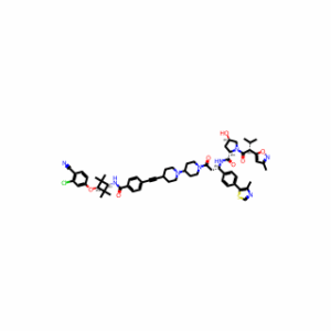 (2S,4R)-4-hydroxy-N-[(1S)-1-[4-(4-methyl-1,3-thiazol-5-yl)phenyl]-3-oxo-3-{4-[2-(4-{[(1r,3r)-3-(3-chloro-4-cyanophenoxy)-2,2,4,4-tetramethylcyclobutyl]carbamoyl}phenyl)ethynyl]-[1,4′-bipiperidin]-1′-yl}propyl]-1-[(2R)-3-methyl-2-(3-methyl-1,2-oxazol-5-yl)