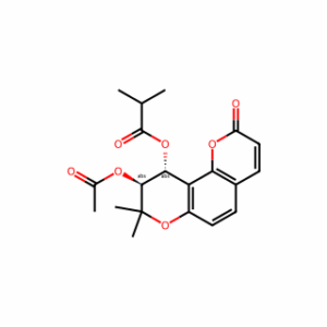 (9S,10R)-9-(Acetyloxy)-9,10-dihydro-8,8-dimethyl-2-oxo-2H,8H-benzo[1,2-b:3,4-b′]dipyran-10-yl 2-methylpropanoate