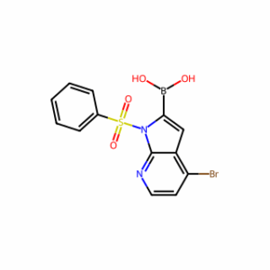 (4-Bromo-1-(phenylsulfonyl)-1H-pyrrolo[2,3-b]pyridin-2-yl)boronic acid
