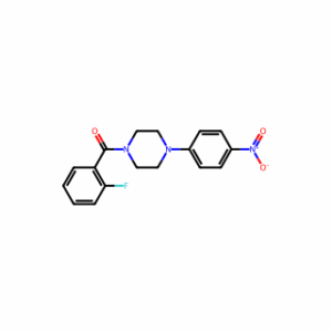 (2-Fluorophenyl)(4-(4-nitrophenyl)piperazin-1-yl)methanone