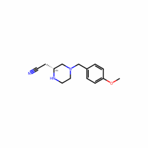 (R)-2-(4-(4-Methoxybenzyl)piperazin-2-yl)acetonitrile