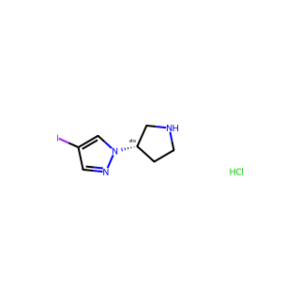 (S)-4-Iodo-1-(pyrrolidin-3-yl)-1H-pyrazole hydrochloride