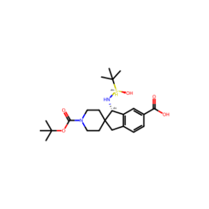 (S)-1′-(tert-Butoxycarbonyl)-1-((R)-1,1-dimethylethylsulfinamido)-1,3-dihydrospiro[indene-2,4′-piperidine]-6-carboxylic acid