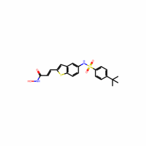 (2E)-3-[5-(4-tert-butylbenzenesulfonamido)-1-benzothiophen-2-yl]-N-hydroxyprop-2-enamide
