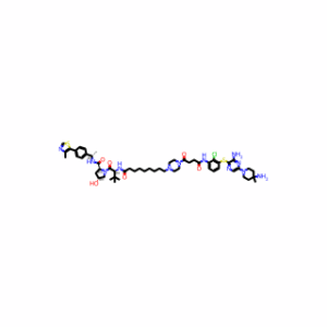 (2S,4R)-1-[(2S)-2-[9-(4-{3-[(3-{[3-amino-5-(4-amino-4-methylpiperidin-1-yl)pyrazin-2-yl]sulfanyl}-2-chlorophenyl)carbamoyl]propanoyl}piperazin-1-yl)nonanamido]-3,3-dimethylbutanoyl]-4-hydroxy-N-[(1S)-1-[4-(4-methyl-1,3-thiazol-5-yl)phenyl]ethyl]pyrrolidin