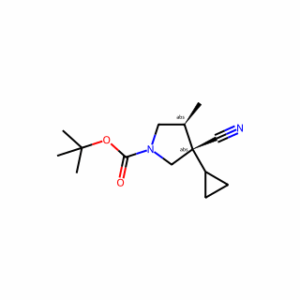 tert-butyl (3R,4S)-3-cyano-3-cyclopropyl-4-methyl-pyrrolidine-1-carboxylate