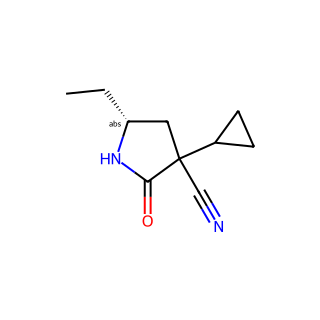 (5R)-3-cyclopropyl-5-ethyl-2-oxo-pyrrolidine-3-carbonitrile