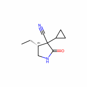 (4R)-3-cyclopropyl-4-ethyl-2-oxo-pyrrolidine-3-carbonitrile