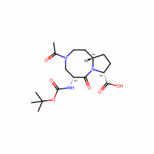 (5R,8R,10aS)-3-acetyl-5-(tert-butoxycarbonylamino)-6-oxo-1,2,4,5,8,9,10,10a-octahydropyrrolo[1,2-a][1,5]diazocine-8-carboxylic acid