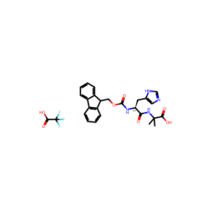 (S)-2-(2-((((9H-Fluoren-9-yl)methoxy)carbonyl)amino)-3-(1H-imidazol-5-yl)propanamido)-2-methylpropanoic acid 2,2,2-trifluoroacetate