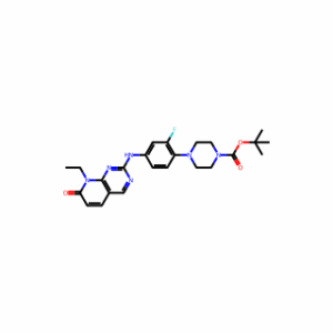 tert-butyl 4-(4-((8-ethyl-7-oxo-7,8-dihydropyrido[2,3-d]pyrimidin-2-yl)amino)-2-fluorophenyl)piperazine-1-carboxylate