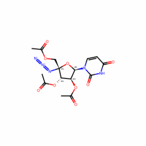 (2R,3S,4S,5R)-2-(Acetoxymethyl)-2-azido-5-(2,4-dioxo-3,4-dihydropyrimidin-1(2H)-yl)tetrahydrofuran-3,4-diyl diacetate