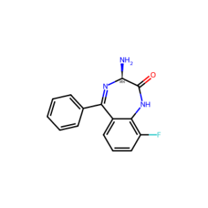(R)-3-amino-9-fluoro-5-phenyl-1H-benzo[e][1,4]diazepin-2(3H)-one