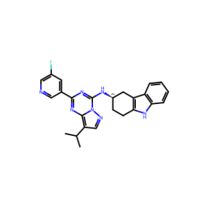 (R)-N-(2-(5-Fluoropyridin-3-yl)-8-isopropylpyrazolo[1,5-a][1,3,5]triazin-4-yl)-2,3,4,9-tetrahydro-1H-carbazol-3-amine