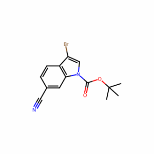 tert-Butyl 3-bromo-6-cyano-1H-indole-1-carboxylate
