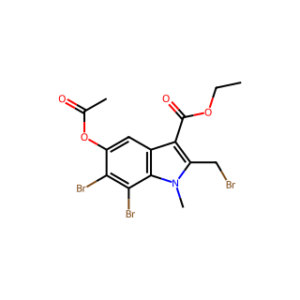Ethyl 5-acetoxy-6,7-dibromo-2-(bromomethyl)-1-methyl-1H-indole-3-carboxylate