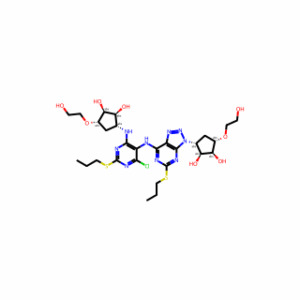 (1S,2S,3R,5S)-3-((6-Chloro-5-((3-((1R,2S,3S,4S)-2,3-dihydroxy-4-(2-hydroxyethoxy)cyclopentyl)-5-(propylthio)-3H-[1,2,3]triazolo[4,5-d]pyrimidin-7-yl)amino)-2-(propylthio)pyrimidin-4-yl)amino)-5-(2-hydroxyethoxy)cyclopentane-1,2-diol
