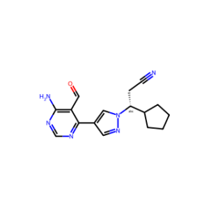 (R)-3-(4-(6-Amino-5-formylpyrimidin-4-yl)-1H-pyrazol-1-yl)-3-cyclopentylpropanenitrile