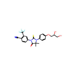 (S)-4-(3-(4-(2,3-Dihydroxypropoxy)phenyl)-4,4-dimethyl-5-oxo-2-thioxoimidazolidin-1-yl)-2-(trifluoromethyl)benzonitrile