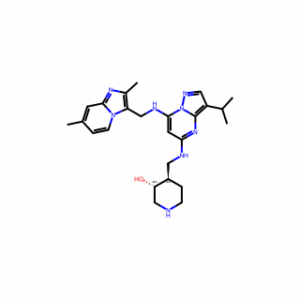 (3R,4R)-4-[[[7-[[(2,7-Dimethylimidazo[1,2-a]pyridin-3-yl)methyl]amino]-3-(1-methylethyl)pyrazolo[1,5-a]pyrimidin-5-yl]amino]methyl]-3-piperidinol