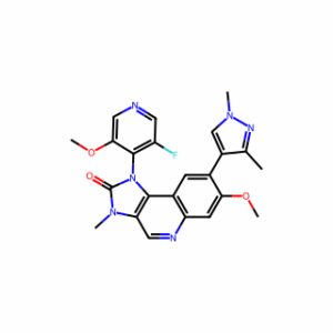 (1S)-8-(1,3-Dimethyl-1H-pyrazol-4-yl)-1-(3-fluoro-5-methoxy-4-pyridinyl)-1,3-dihydro-7-methoxy-3-methyl-2H-imidazo[4,5-c]quinolin-2-one