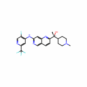 (R)-1-(7-((5-Fluoro-2-(trifluoromethyl)pyridin-4-yl)amino)-1,6-naphthyridin-2-yl)-1-(1-methylpiperidin-4-yl)ethanol