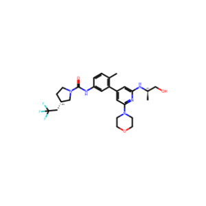 (S)-N-(3-(2-(((R)-1-Hydroxypropan-2-yl)amino)-6-morpholinopyridin-4-yl)-4-methylphenyl)-3-(2,2,2-trifluoroethyl)pyrrolidine-1-carboxamide