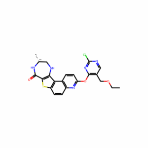 (R)-3-((2-chloro-5-(ethoxymethyl)pyrimidin-4-yl)oxy)-10-methyl-9,10,11,12-tetrahydro-8H-[1,4]diazepino[5′,6′:4,5]thieno[3,2-f]quinolin-8-one