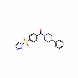 (4-Phenyl-1-piperidinyl)[4-(1H-1,2,4-triazol-1-ylsulfonyl)phenyl]methanone