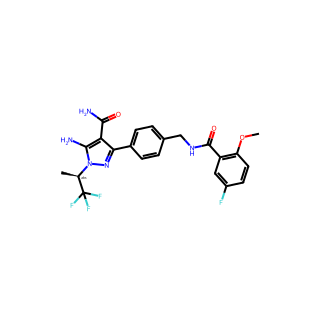 (R)-5-Amino-3-(4-((5-fluoro-2-methoxybenzamido)methyl)phenyl)-1-(1,1,1-trifluoropropan-2-yl)-1H-pyrazole-4-carboxamide