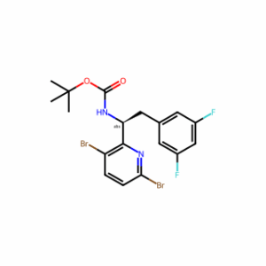 tert-Butyl (S)-(1-(3,6-dibromopyridin-2-yl)-2-(3,5-difluorophenyl)ethyl)carbamate