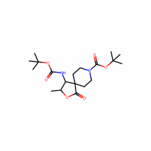 Tert-butyl (3S,4S)-4-((tert-butoxycarbonyl)amino)-3-methyl-1-oxo-2-oxa-8-azaspiro[4.5]decane-8-carboxylate