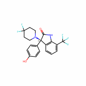 (3R)-3-(4,4-difluoro-1-piperidyl)-3-(4-hydroxyphenyl)-7-(trifluoromethyl)indolin-2-one