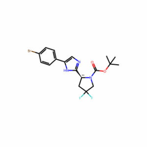 tert-Butyl (S)-2-(5-(4-bromophenyl)-1H-imidazol-2-yl)-4,4-difluoropyrrolidine-1-carboxylate