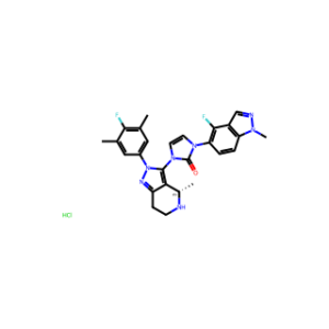 (S)-1-(4-Fluoro-1-methyl-1H-indazol-5-yl)-3-(2-(4-fluoro-3,5-dimethylphenyl)-4-methyl-4,5,6,7-tetrahydro-2H-pyrazolo[4,3-c]pyridin-3-yl)-1,3-dihydro-2H-imidazol-2-one hydrochloride