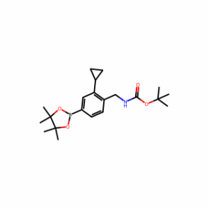 tert-butyl N-{[2-cyclopropyl-4-(tetramethyl-1,3,2-dioxaborolan-2-yl)phenyl]methyl}carbamate