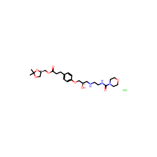 ((R)-2,2-Dimethyl-1,3-dioxolan-4-yl)methyl 3-(4-((R)-2-hydroxy-3-((2-(morpholine-4-carboxamido)ethyl)amino)propoxy)phenyl)propanoate hydrochloride