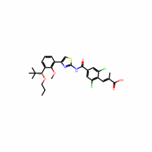 (E)-3-(2,6-Dichloro-4-((4-(3-(2,2-dimethyl-1-propoxypropyl)-2-methoxyphenyl)thiazol-2-yl)carbamoyl)phenyl)-2-methylacrylic acid