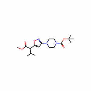 tert-Butyl 4-(5-(1-methoxy-3-methyl-1-oxobutan-2-yl)isoxazol-3-yl)piperazine-1-carboxylate