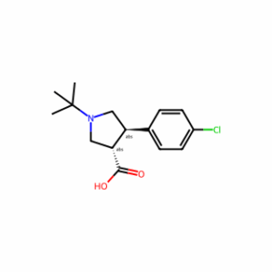 (3S,4R)-1-tert-butyl-4-(4-chlorophenyl)pyrrolidine-3-carboxylic acid
