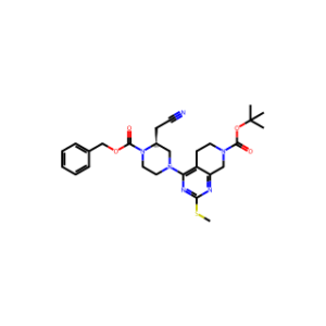 (S)-tert-Butyl 4-(4-((benzyloxy)carbonyl)-3-(cyanomethyl)piperazin-1-yl)-2-(methylthio)-5,6-dihydropyrido[3,4-d]pyrimidine-7(8H)-carboxylate