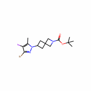 tert-Butyl 6-(3-bromo-4-iodo-5-methyl-1H-pyrazol-1-yl)-2-azaspiro[3.3]heptane-2-carboxylate